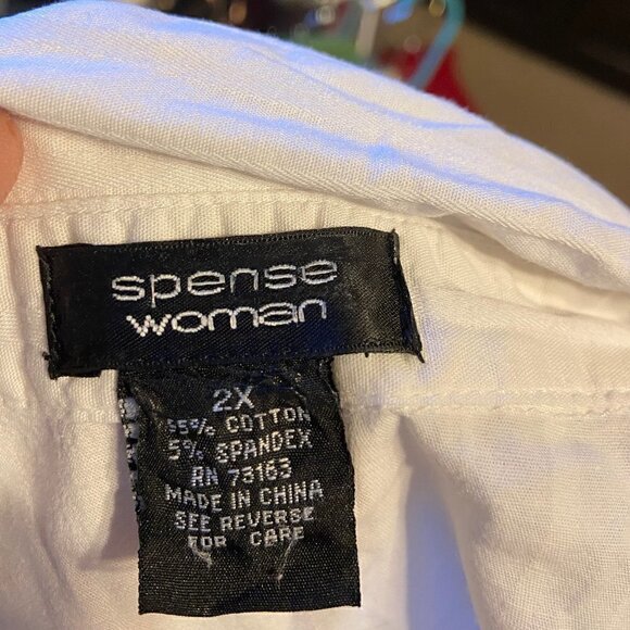 Spense Womans Classic White Shirt Size 2X - Picture 3 of 5